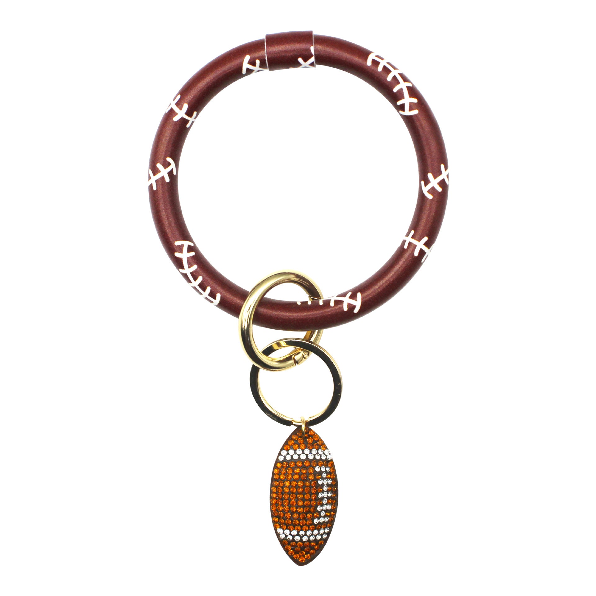 Wholesale Football Leather Bracelet Keychain